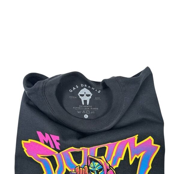 MF DOOM Supervillain Tee Size Large Black Gasdrawls Rhymesayers - Picture 4 of 4